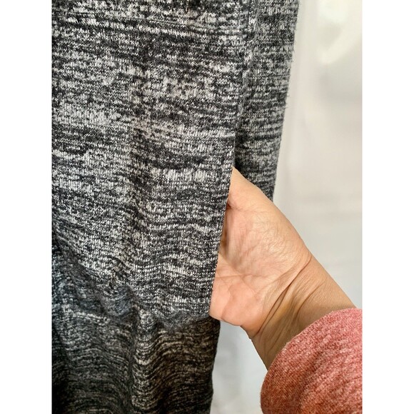 Velvet Graham Spencer Dejavu Gray Open Front Waterfall Oversized Cardigan XS - Picture 3 of 7